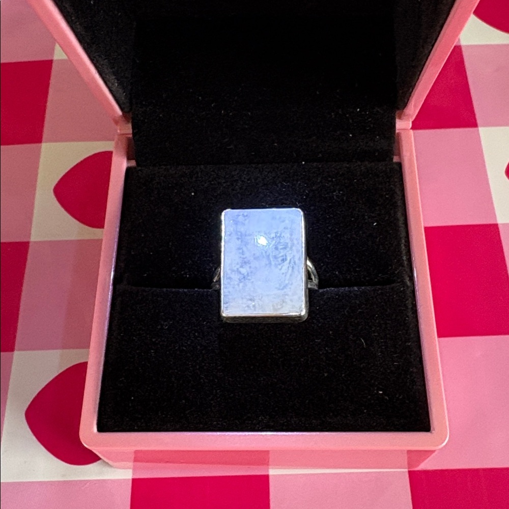 Rectangular Moonstone Ring Sz
6 marked 925 - Picture 7 of 9